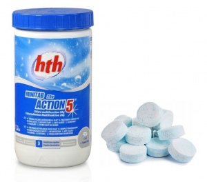 MINITAB ACTION 5 многофункциональные таблетки стабилизированного хлора 5 в 1 (20 гр) 1,2 кг hth